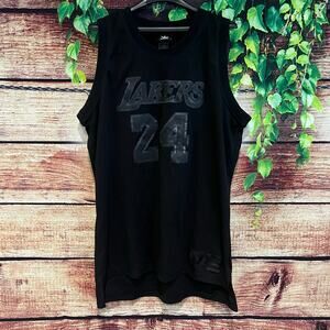 Rare Los Angeles Lakers Kobe Bryant #24 Swingman Blackout Jersey Adidas Black